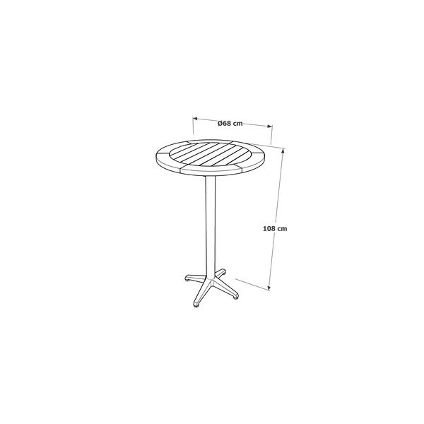 Aluminiowy okrągły stół ogrodowy ø 68 cm Spring – Ezeis-image-2