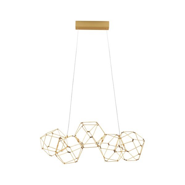 Aluminiowa lampa wisząca LED w kolorze złota Nebula – Nova Luce