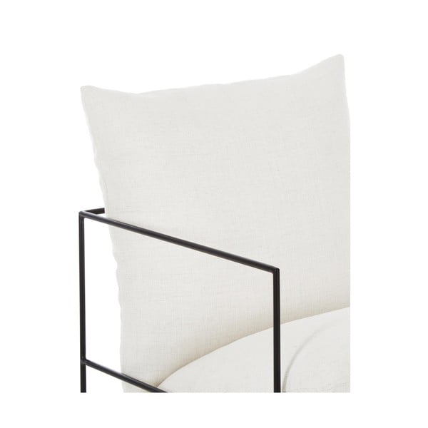 Biały fotel z metalową ramą Wayne – Westwing Collection-image-4