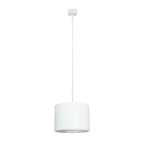 Biała lampa wisząca z wnętrzem w srebrnej barwie Sotto Luce Mika, ∅ 25 cm