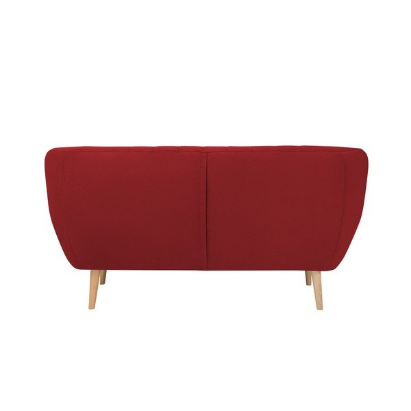 Czerwona aksamitna sofa Mazzini Sofas Sardaigne, 158 cm-image-4
