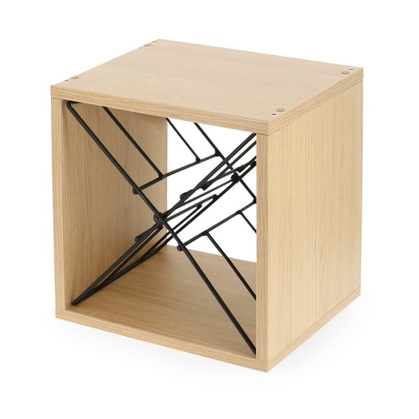 Regał na wino w dekorze jesionu w naturalnym kolorze liczba butelek 12 36,5x36x29 cm Macon – Compactor-image-2