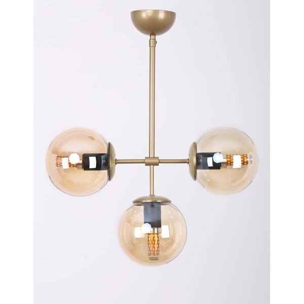 Lampa sufitowa w kolorze złota ze szklanym kloszem ø 15 cm Seagull – Squid Lighting
