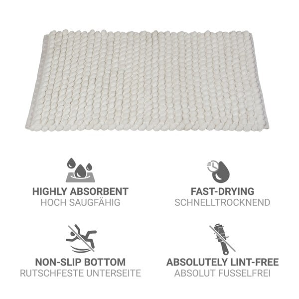 Biały tekstylny dywanik łazienkowy 50x80 cm Solivo – Wenko-image-4