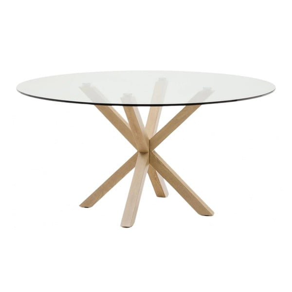 Okrągły stół ze szklanym blatem ø 150 cm Argo – Kave Home