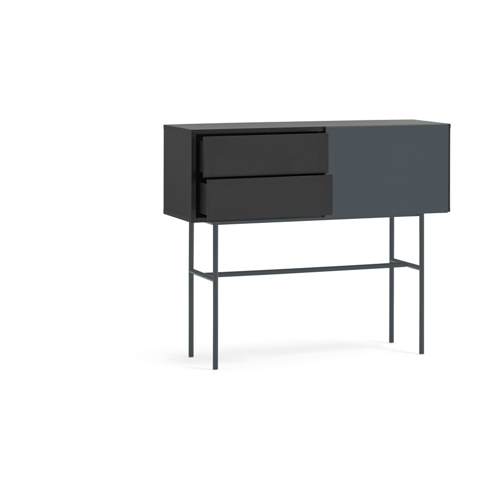 Czarno-antracytowa konsola 35x110 cm Nube – Teulat (zdjęcie 3)