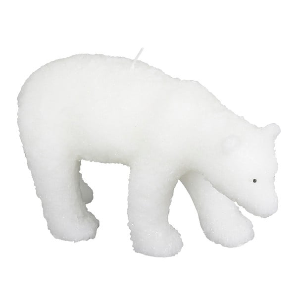 Białą świeczka w kształcie niedźwiedzia polarnego Le Studio Polar Bear