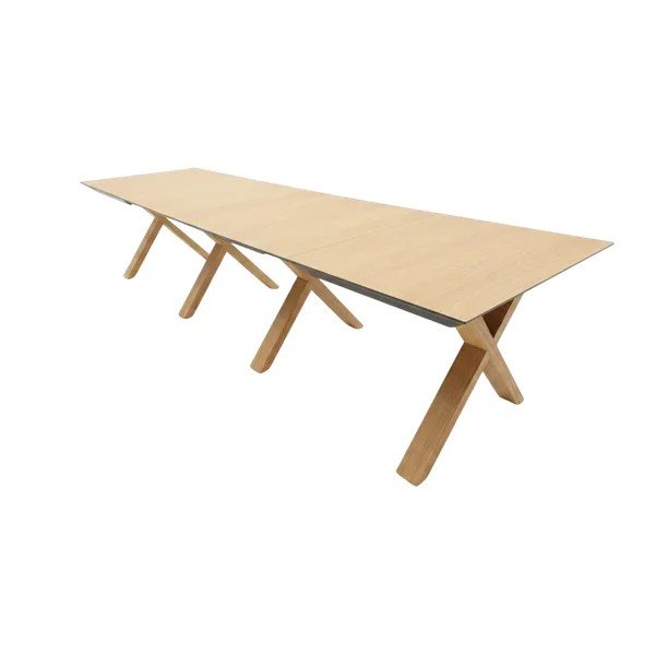 Rozkładany stół z dodatkowym blatem z blatem w dekorze dębu 100x160 cm Martha – Bobochic Paris