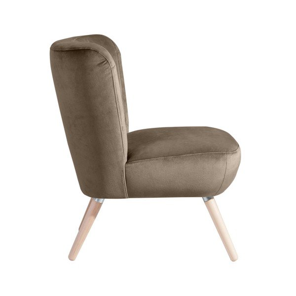 Beżowoszary fotel Max Winzer Neele Velvet-image-2