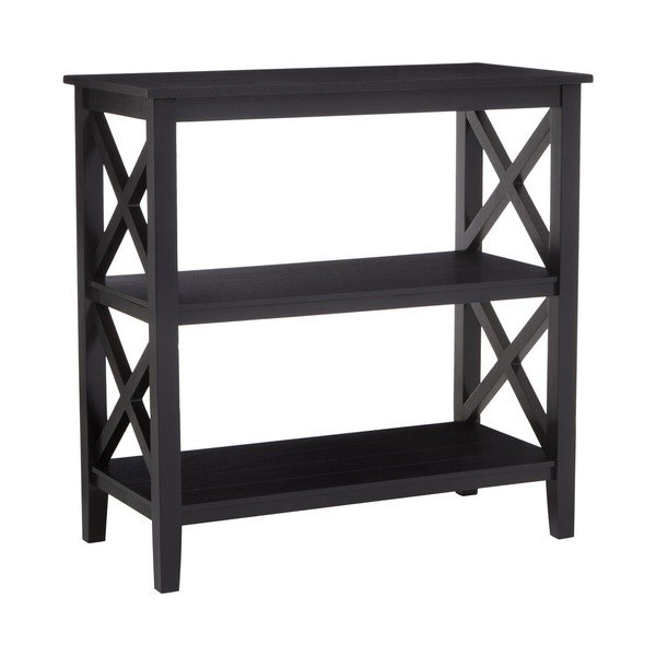Czarny regał z litego drewna sosnowego 40x81x81 cm Heritage – Premier Housewares