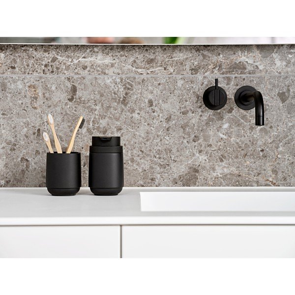 Czarny betonowy dozownik do mydła Time – Zone-image-1