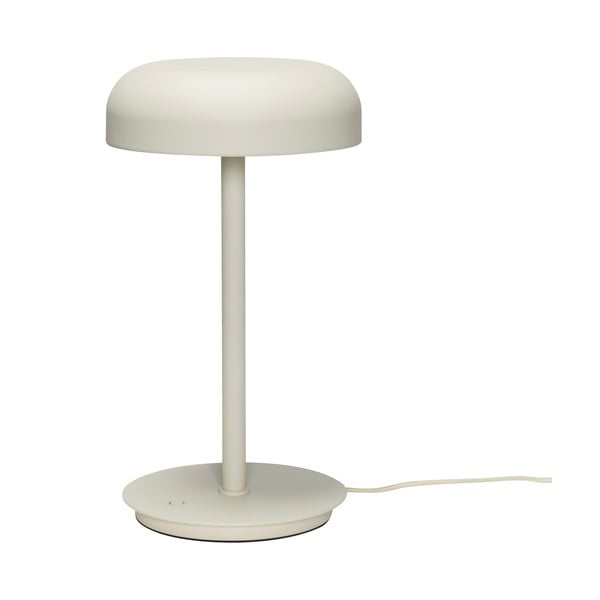 Kremowa lampa stołowa LED ze ściemniaczem (wysokość 37 cm) Velo – Hübsch