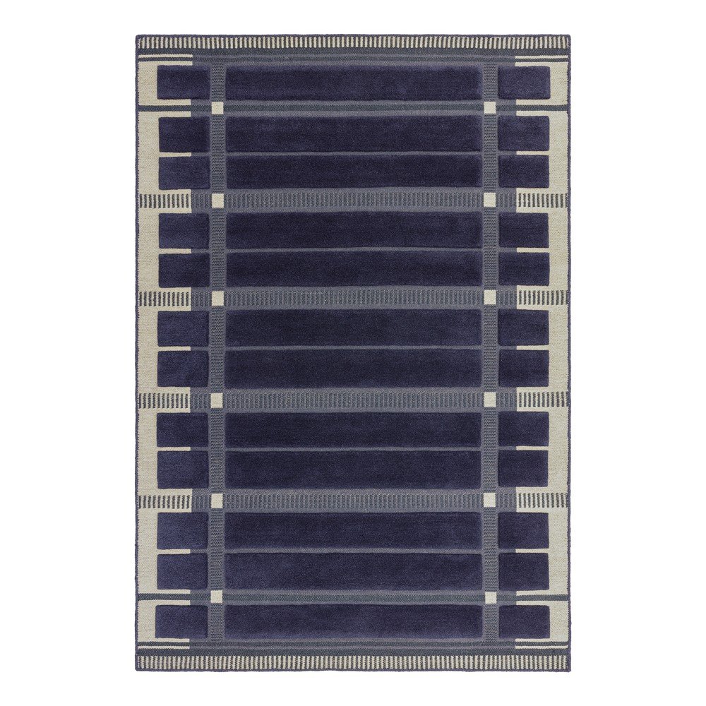 Ciemnoniebieski/beżowy wełniany dywan tkany ręcznie 200x290 cm – Asiatic Carpets