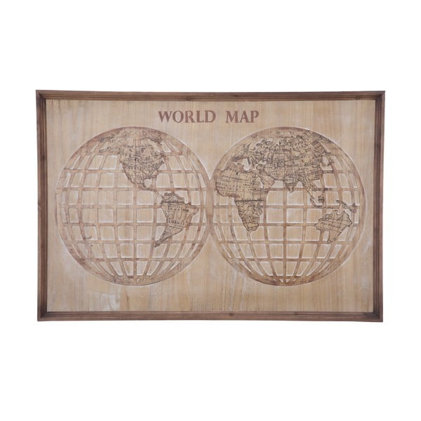 Dekoracja ścienna Mauro Ferretti World Map, 120x80 cm