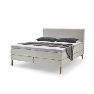 Beżowe tapicerowane łóżko dwuosobowe 160x200 cm Linea – Meise Möbel