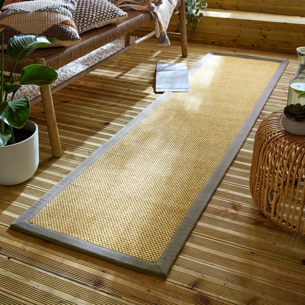 Szaro-jasnobrązowy dywan odpowiedni na zewnątrz 60x230 cm Sisal Look – Flair Rugs-image-1