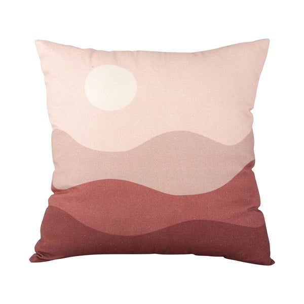 Różowo-czerwona bawełniana poduszka PT LIVING Pink Sunset, 45x45 cm