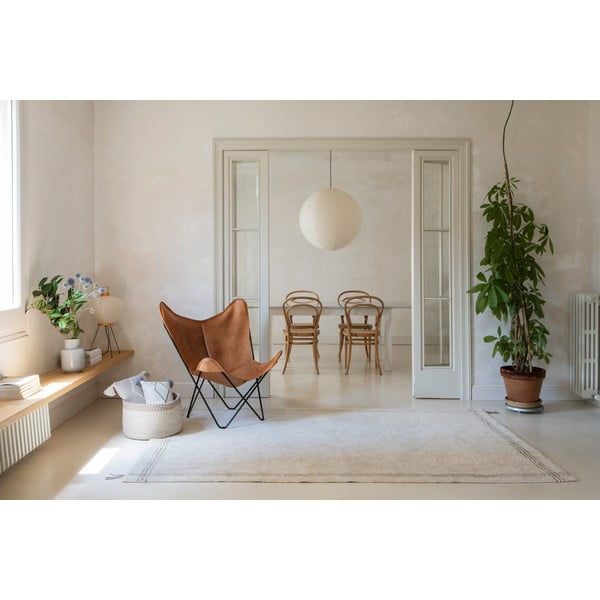 Kremowy bawełniany dywan tkany ręcznie odpowiedni do prania 170x240 cm Cuisine Natural – Lorena Canals-image-1