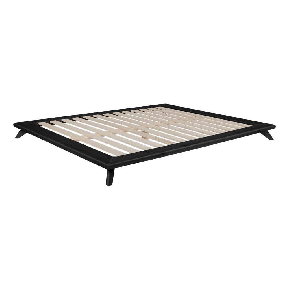 Łóżko dwuosobowe Karup Design Senza Bed Black, 140x200 cm