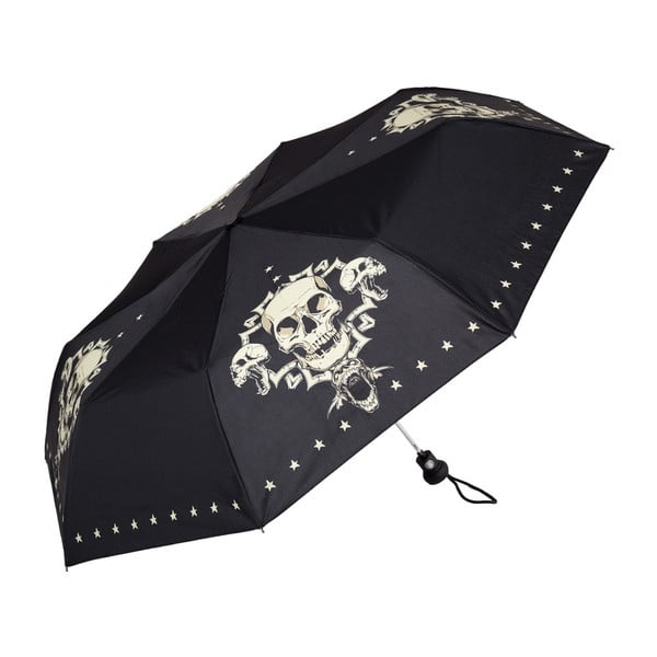 Czarna parasolka Von Lilienfeld Skull, ø 90 cm