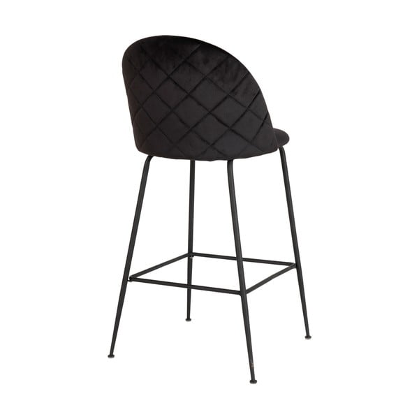 Czarne aksamitne hokery zestaw 2 szt. 108 cm Lausanne – House Nordic-image-3