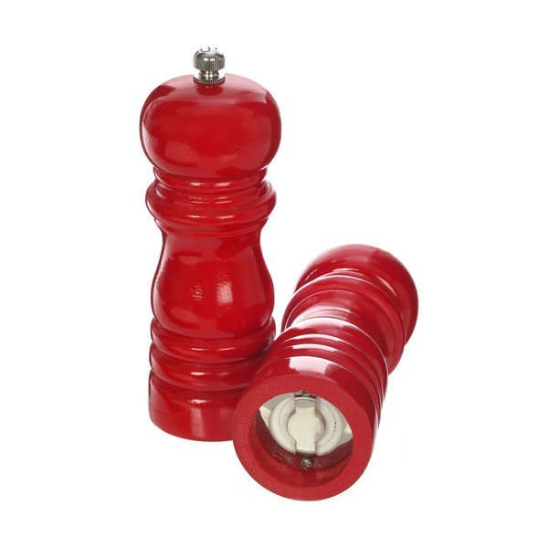 Zestaw 2 młynków drewnianych do pieprzu i soli w czerwonym kolorze Premier Housewares-image-2