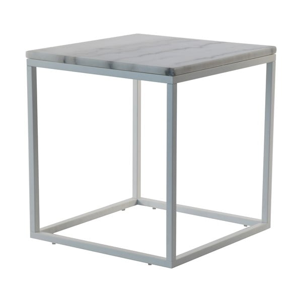 Marmurowy stolik z szarą konstrukcją RGE Accent, 55x55 cm
