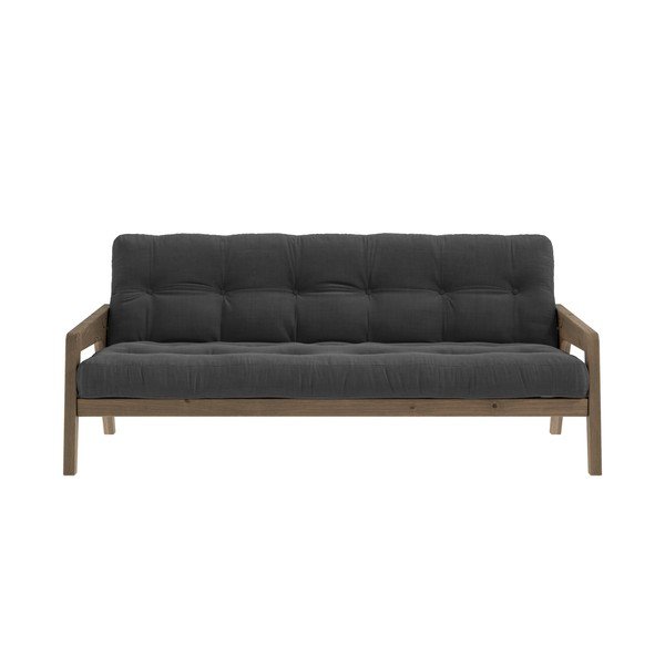 Szara sztruksowa rozkładana sofa 204 cm Grab – Karup Design