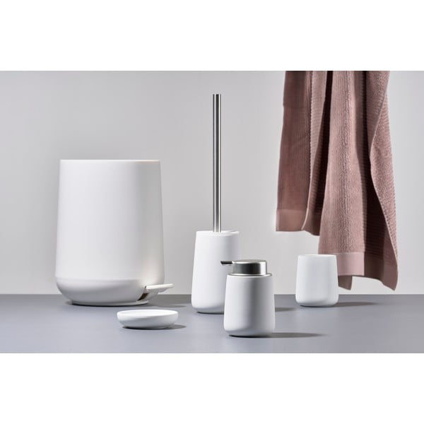 Biała porcelanowa szczotka do WC Nova − Zone-image-3