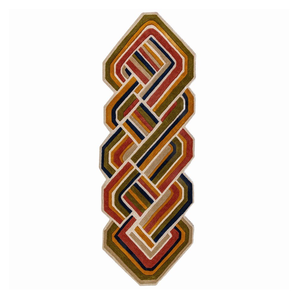 Wełniany chodnik tkany ręcznie 80x300 cm Lattice Shaped  – Flair Rugs