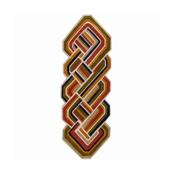 Wełniany chodnik tkany ręcznie 80x300 cm Lattice Shaped  – Flair Rugs