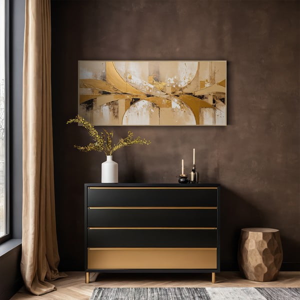 Obraz 150x60 cm Gold Abstraction-image-1