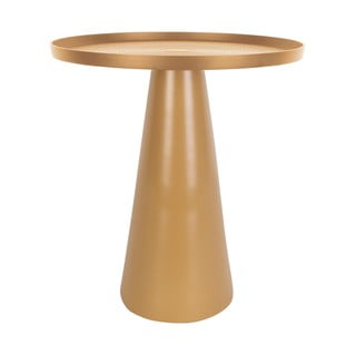 Musztardowy metalowy stolik Leitmotiv Force, wys. 48,5 cm