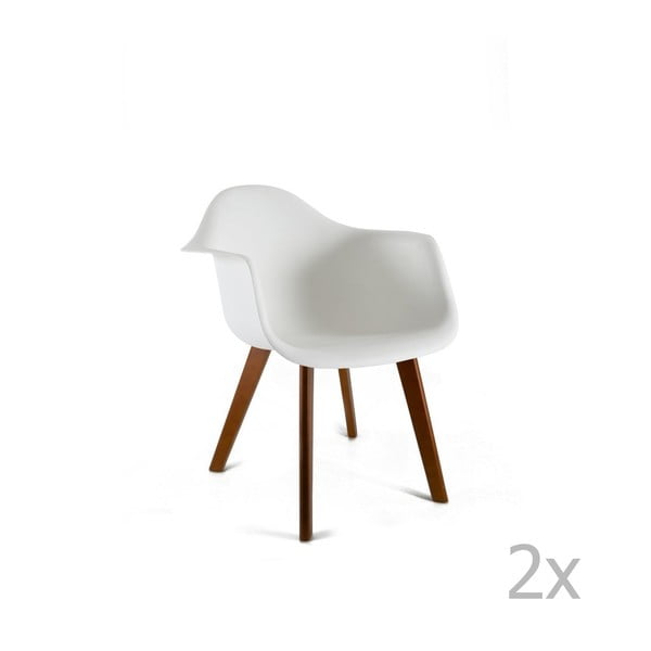 Zestaw 2 białych krzeseł Moycor Nordic