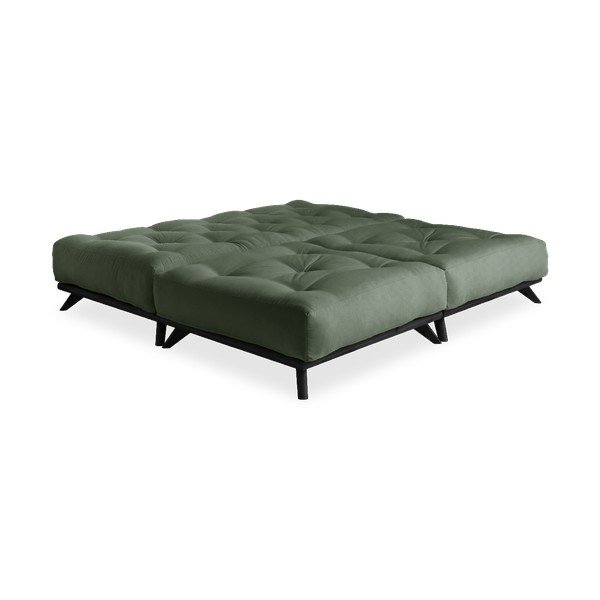 Sofa z zielonym obiciem Karup Design Senza Black/Olive Green-image-4