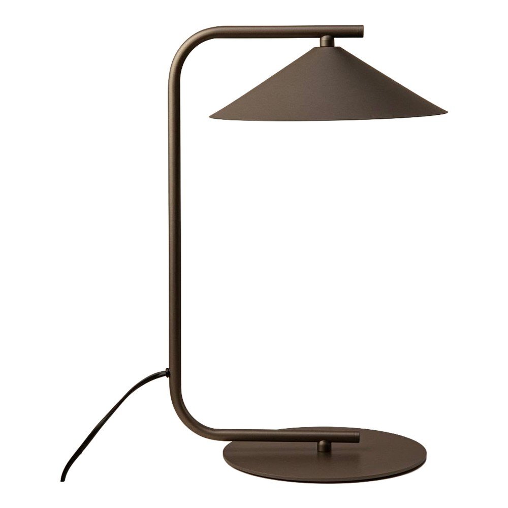 Brązowa metalowa lampa stołowa (wysokość 42 cm) Nocte – Micadoni