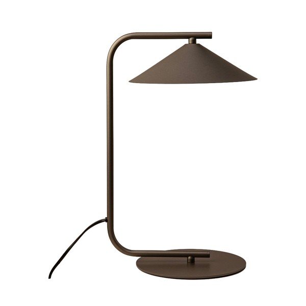 Brązowa metalowa lampa stołowa (wysokość 42 cm) Nocte – Micadoni 