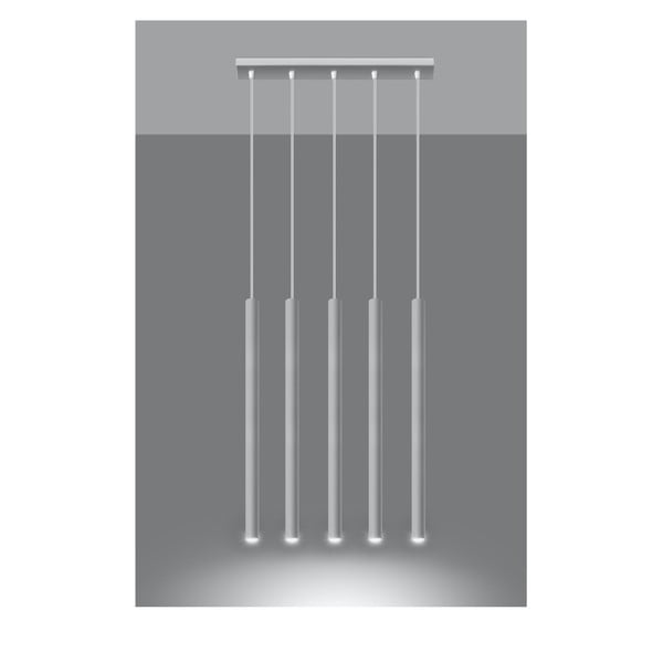 Biała lampa wisząca Sollux Fideus, dł. 45 cm-image-1