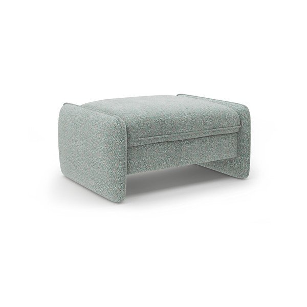 Niebieski podnóżek z tkaniny szenilowej Georgia – Micadoni 