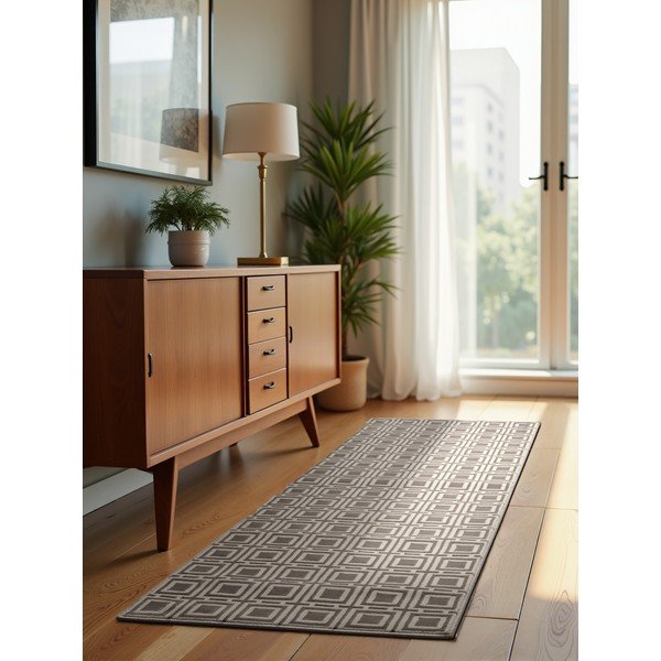 Szaro-kremowy chodnik 80x240 cm Perles Howlite – Elle Decoration-image-1