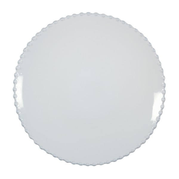 Biały talerz kamionkowy Costa Nova Pearl, ⌀ 22 cm