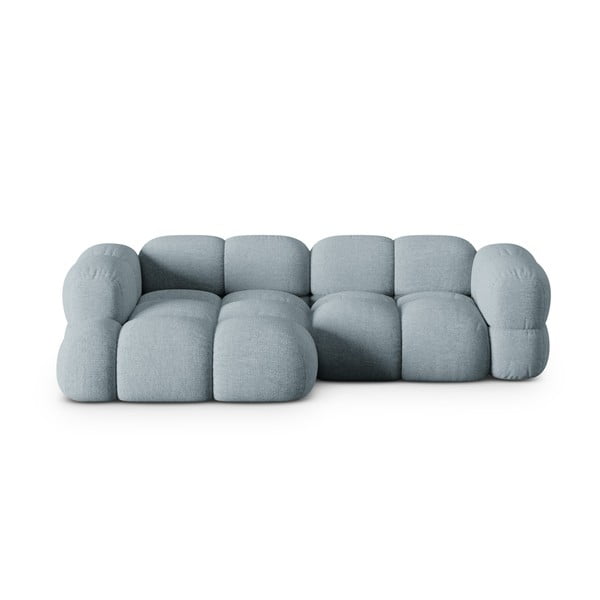 Jasnoniebieski narożnik (lewostronny/z szezlongiem) Loretto – Cosmopolitan Design