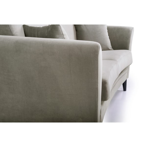 Beżowa aksamitna sofa Scandic Eden, 165 cm-image-1