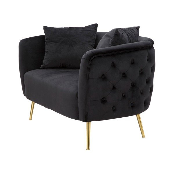 Czarna aksamitna sofa 127 cm Bucarest – Mauro Ferretti-image-3
