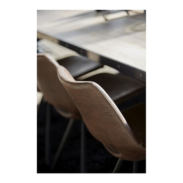 Jasnobrązowe krzesło z czarnymi nogami Canett Coronas-image-2