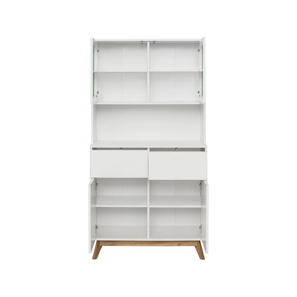 Biała witryna 84x165 cm Skandi – Støraa-image-3