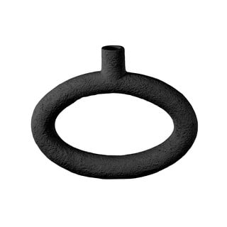 Czarny wazon PT LIVING Oval, wys. 20,5 cm