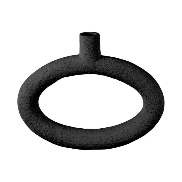 Czarny wazon PT LIVING Oval, wys. 20,5 cm