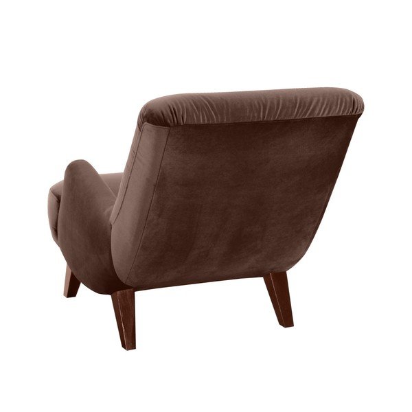 Brązowy fotel z brązowymi nogami Max Winzer Brandford Suede-image-1