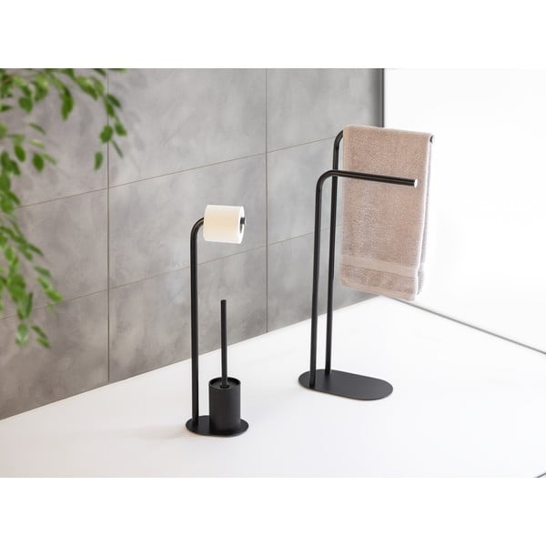 Czarny stalowy stojak na ręczniki Levante – Wenko-image-3